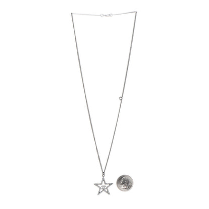 Chanel Ruthenium Crystal Star CC Necklace Iridescent Pink 3 of 5