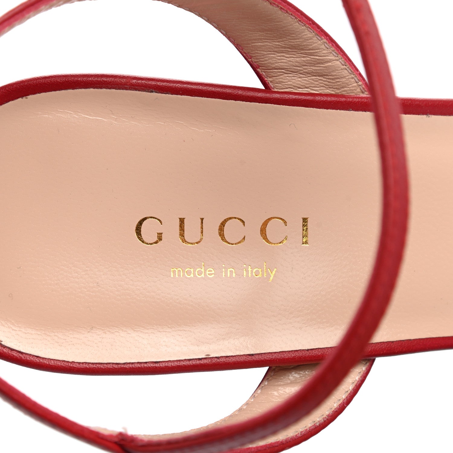 Gucci Calfskin GG Marmont Ankle Wrap 30/115mm Platform Sandals 37 Hibiscus Red 7 of 10