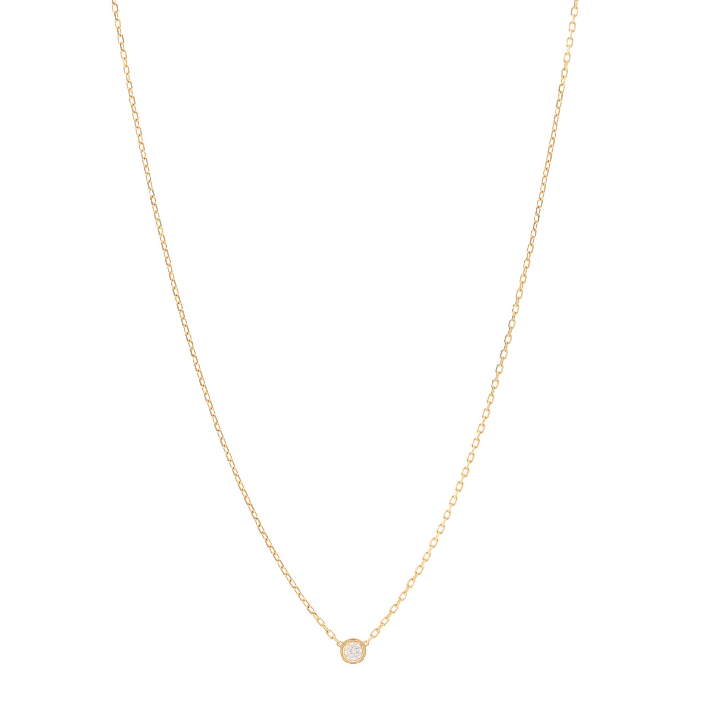 18K Yellow Gold Diamond SM D'Amour Pendant Necklace