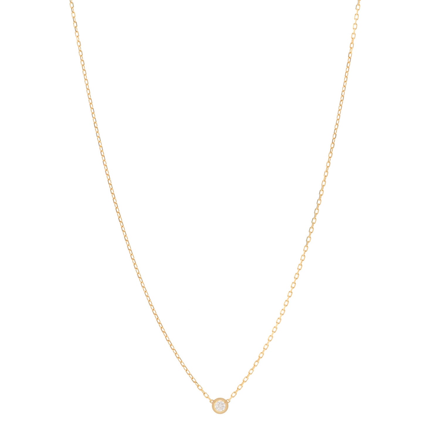 Cartier 18K Yellow Gold Diamond SM D'Amour Pendant Necklace 1 of 5