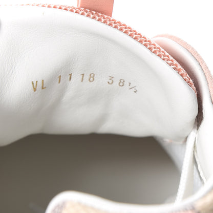 Louis Vuitton Suede Damier Azur Run Away Sneakers 38.5 Pink 8 of 8