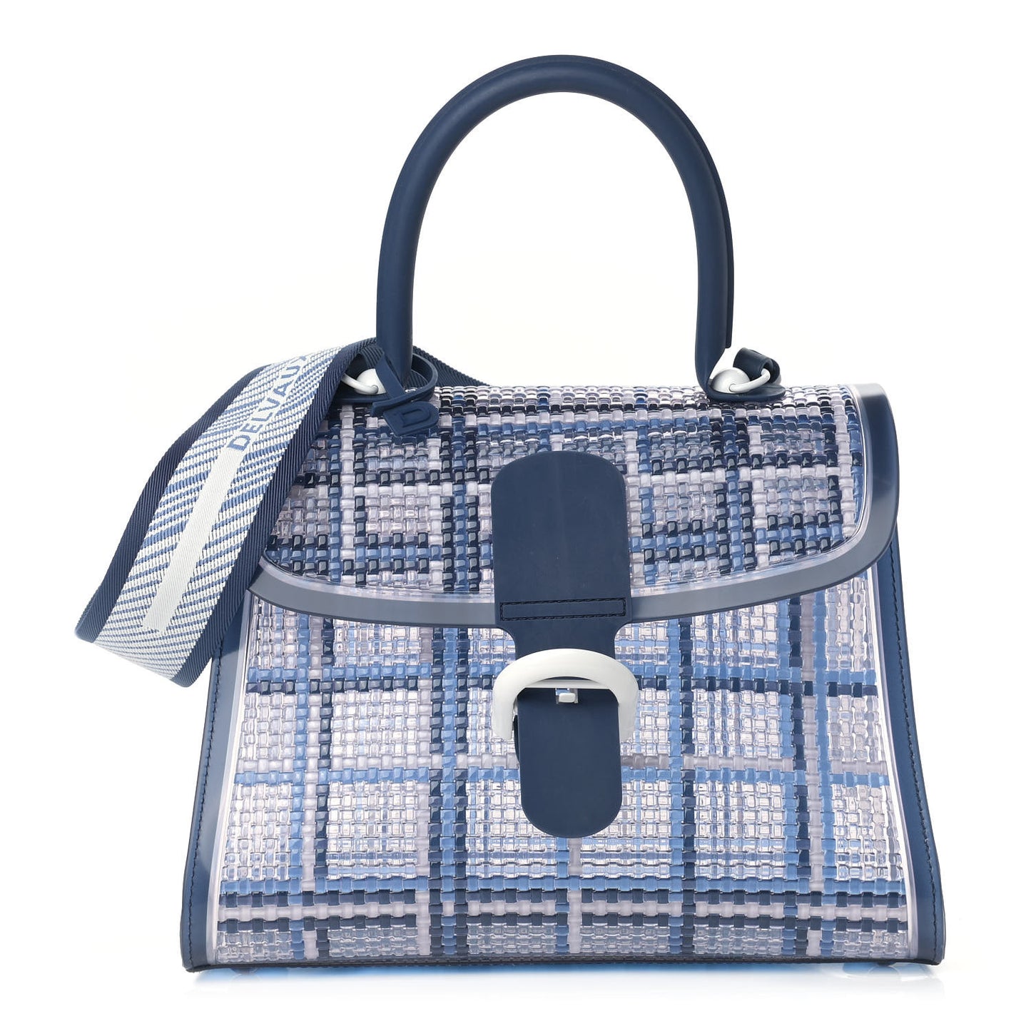 Vinyl Gingham The Dreamer MM Brillant Satchel Navy