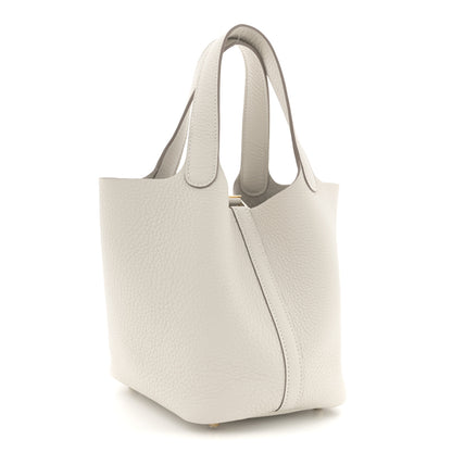 Hermes Taurillon Clemence Picotin Lock 18 PM Beton 3 of 10