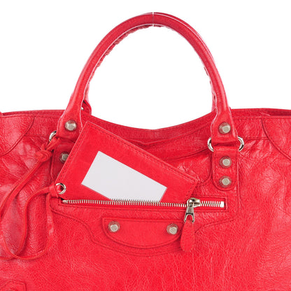 Balenciaga Agneau Giant 12 Silver Hardware City Coquelicot 12 of 13