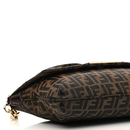 Fendi Zucca Patent Large Mia Shoulder Flap Tobacco 9 of 10
