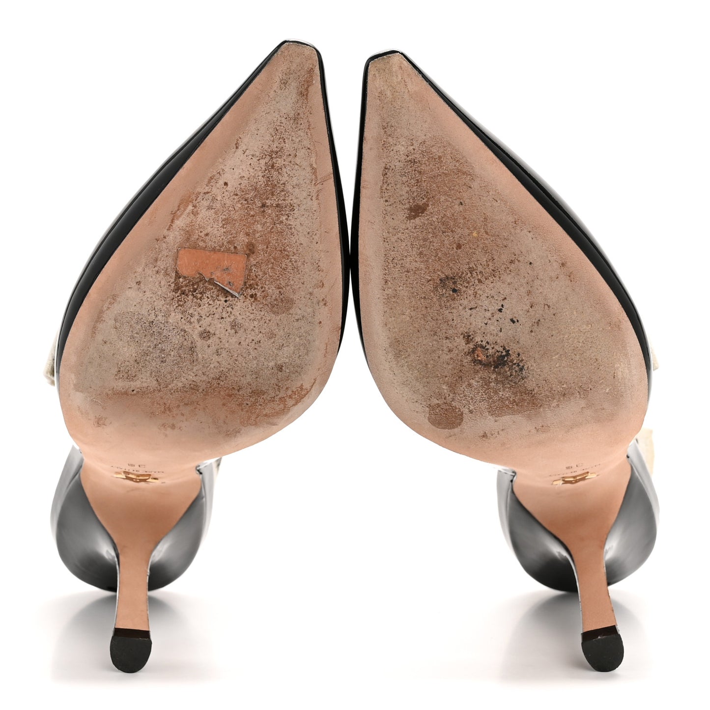 Patent Ribbon J'Adior Slingback 100mm Pumps 38 Black