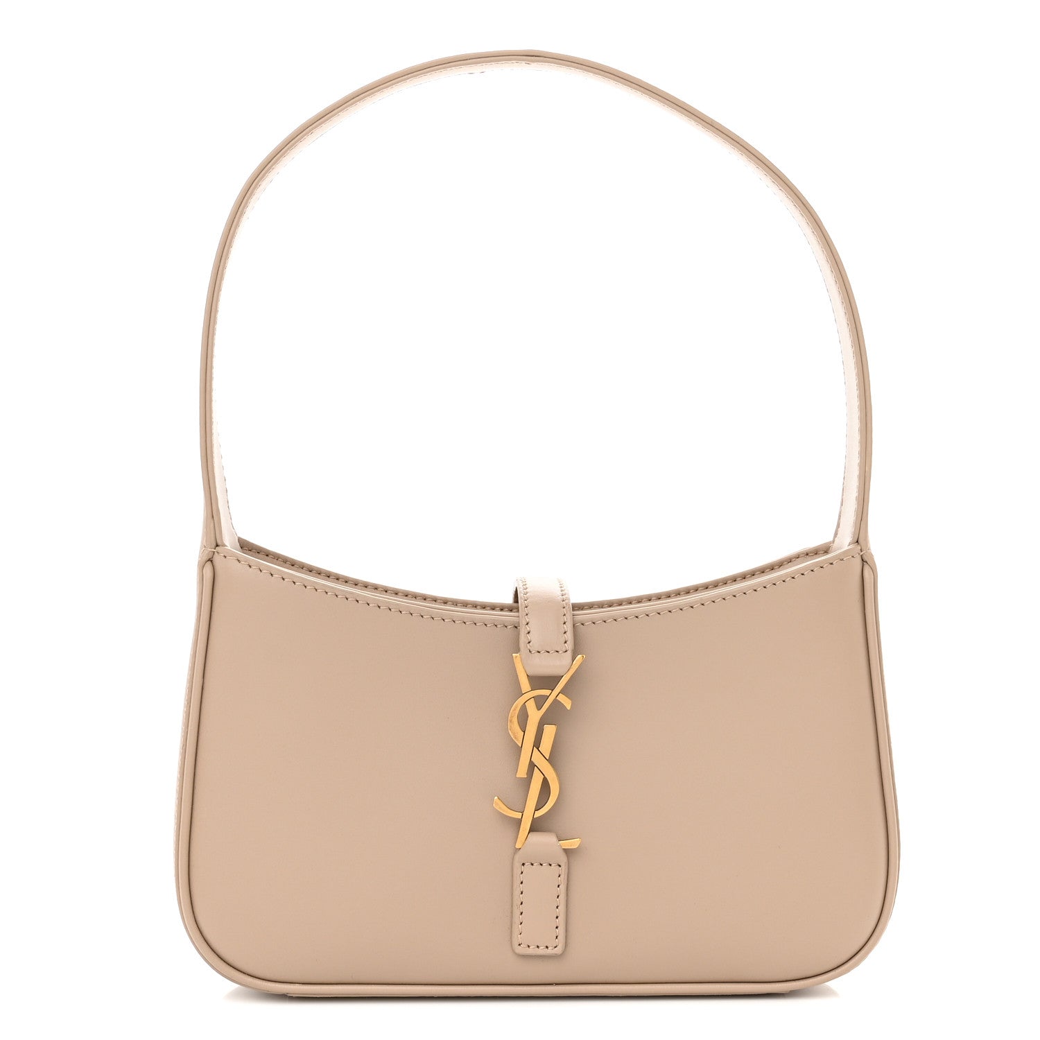 Saint Laurent Vegetable Le 5 A 7 Mini Hobo Dark Beige 1 of 10