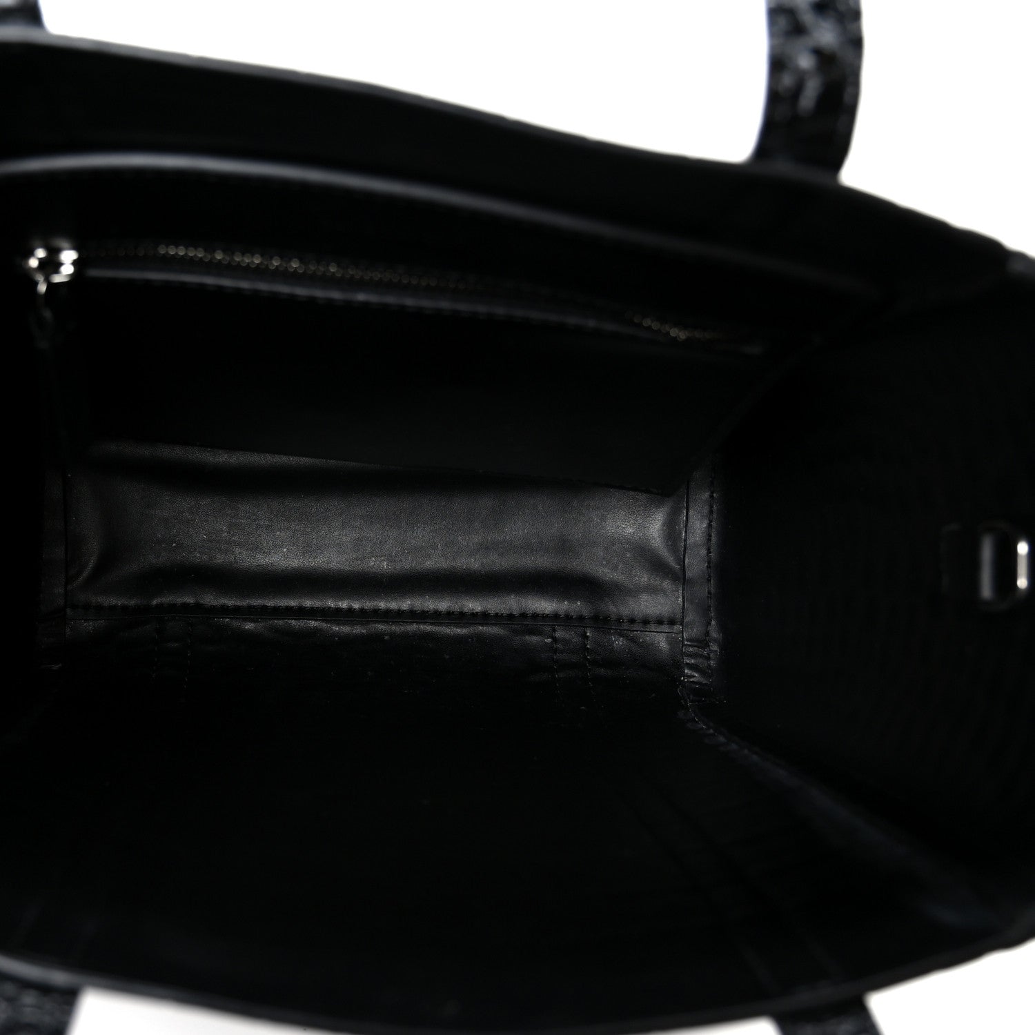 Balenciaga Shiny Calfskin Logo Crocodile Embossed XXS Everyday Tote  Black 4 of 10