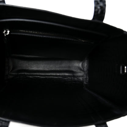 Balenciaga Shiny Calfskin Logo Crocodile Embossed XXS Everyday Tote  Black 4 of 10