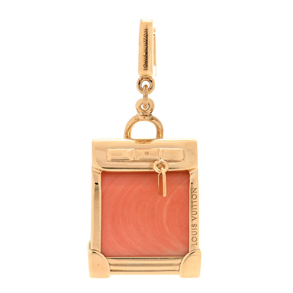Louis Vuitton 18K Yellow Gold Coral Steamer Bag Charm Pendant 1 of 4