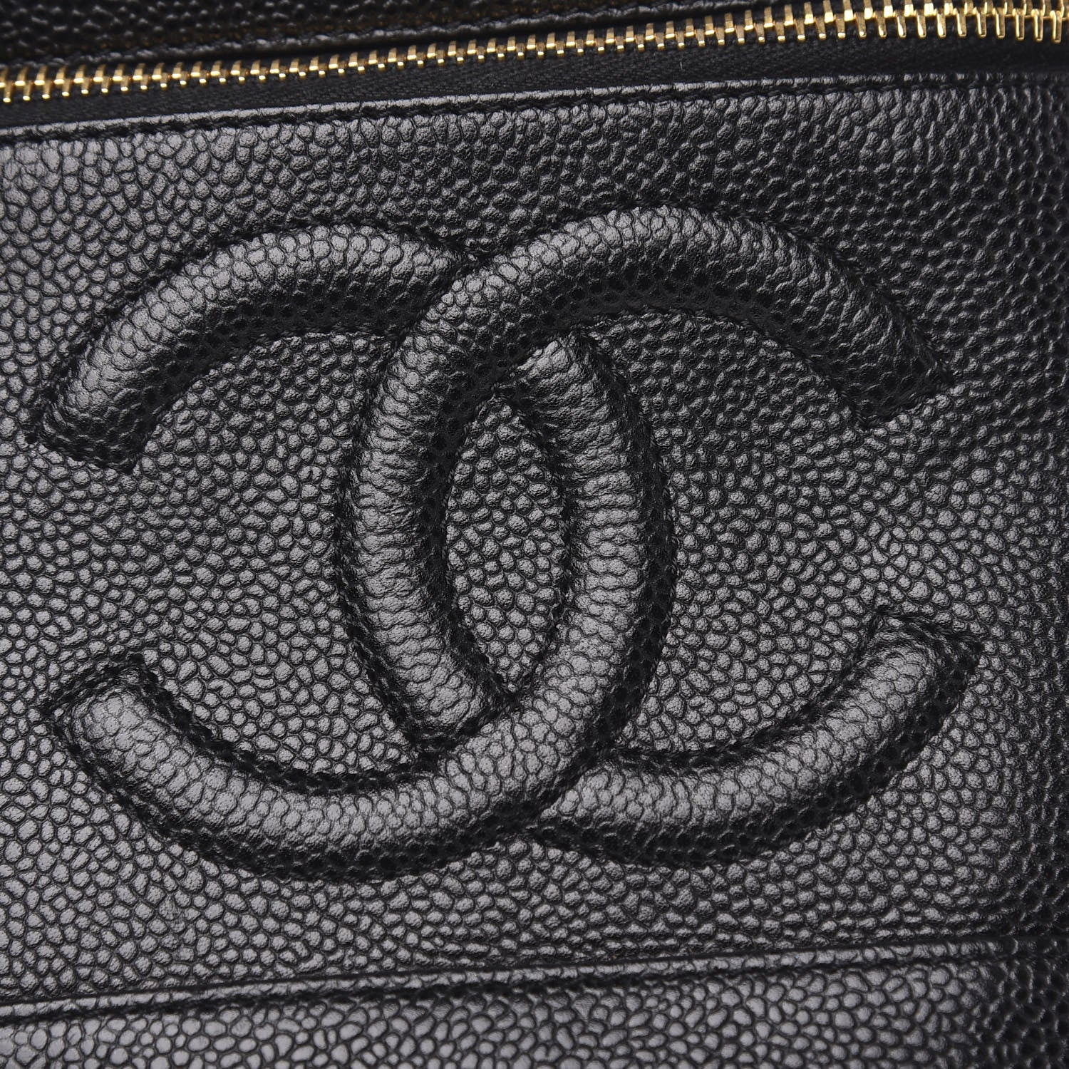 Chanel Caviar Vanity Cosmetic Case Black 9 of 11
