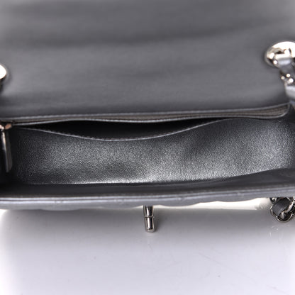 Chanel Metallic Lambskin Quilted Mini Rectangular Flap Silver 4 of 4