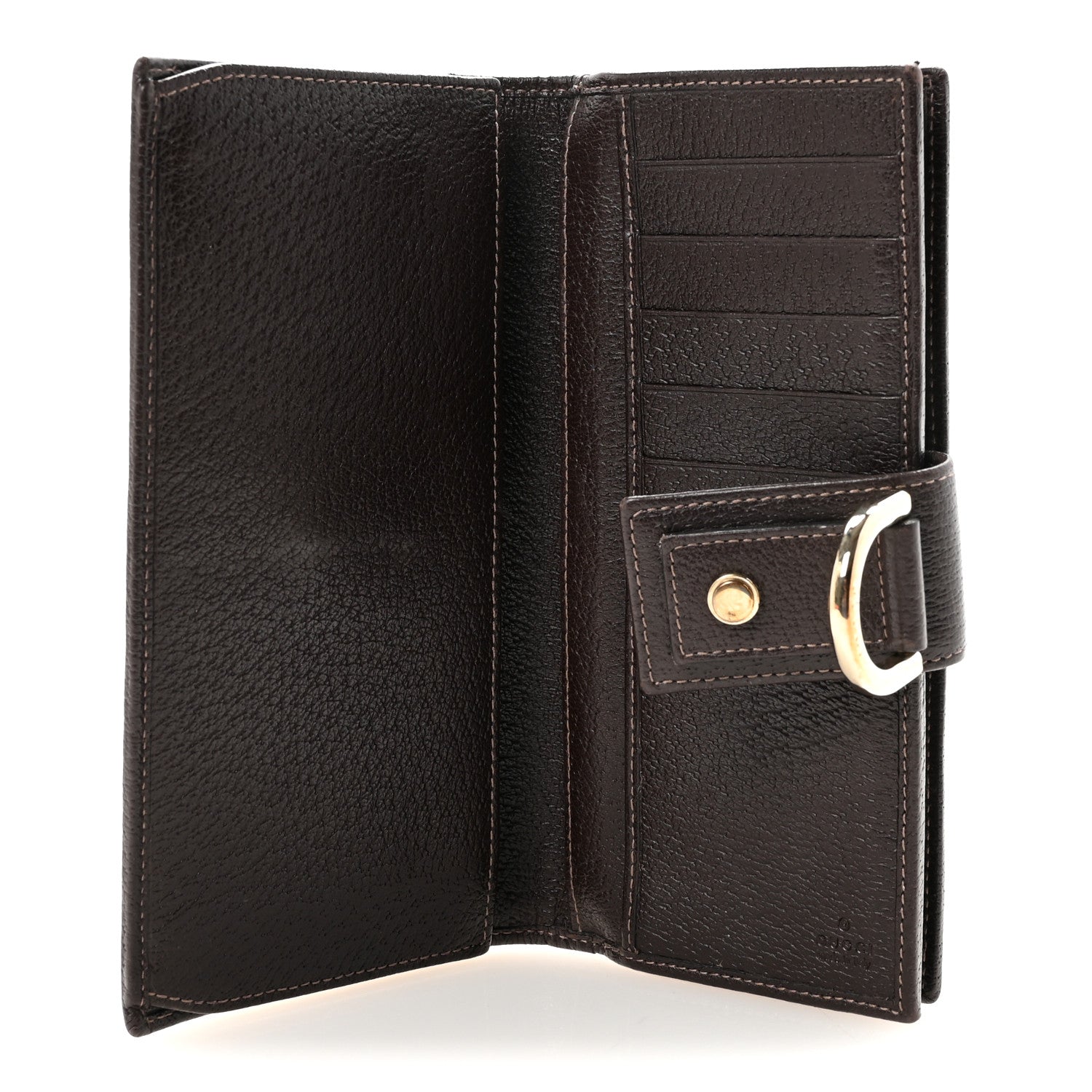 Gucci Monogram Abbey Continental Wallet Dark Brown 5 of 6