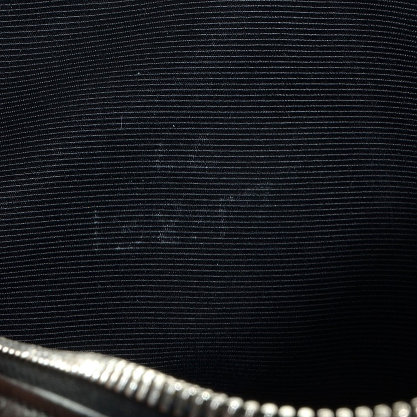 Calfskin Crocodile Embossed Monogram Zip Pouch Black