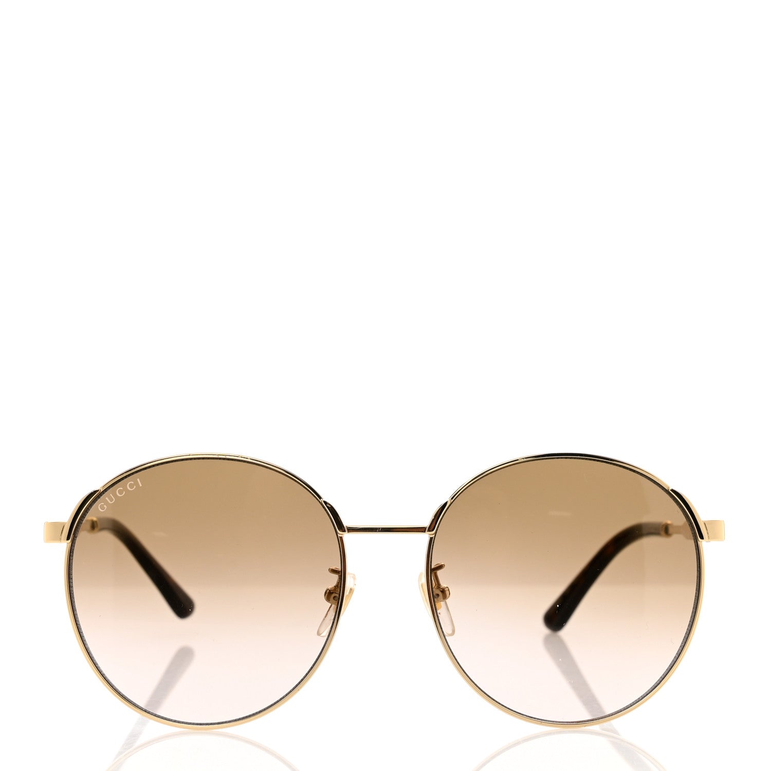Gucci Web Round Sunglasses GG0206SK Gold 2 of 7