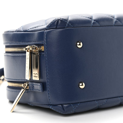 Chanel Lambskin Quilted Small Trendy CC Bowling Bag Navy 10 of 11