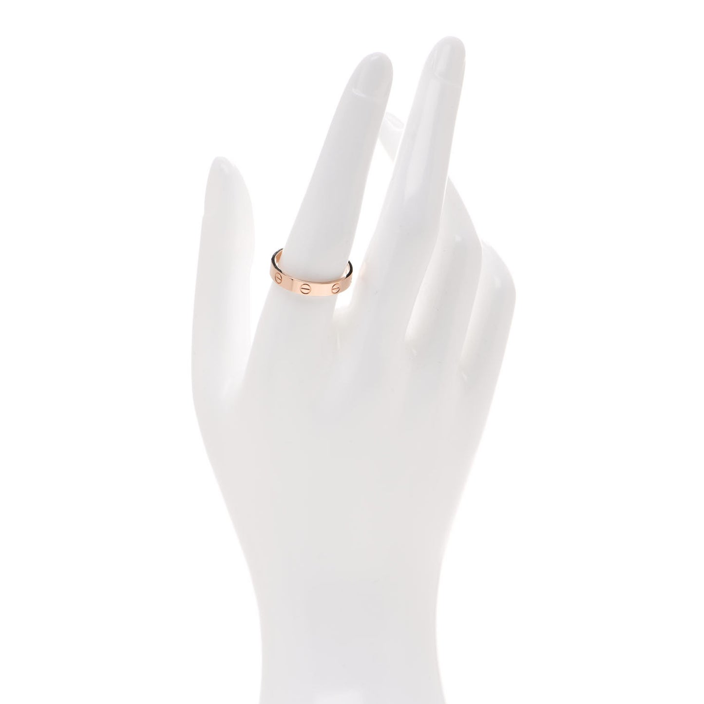 18K Pink Gold 3.5mm LOVE Wedding Band Ring 58 8.5