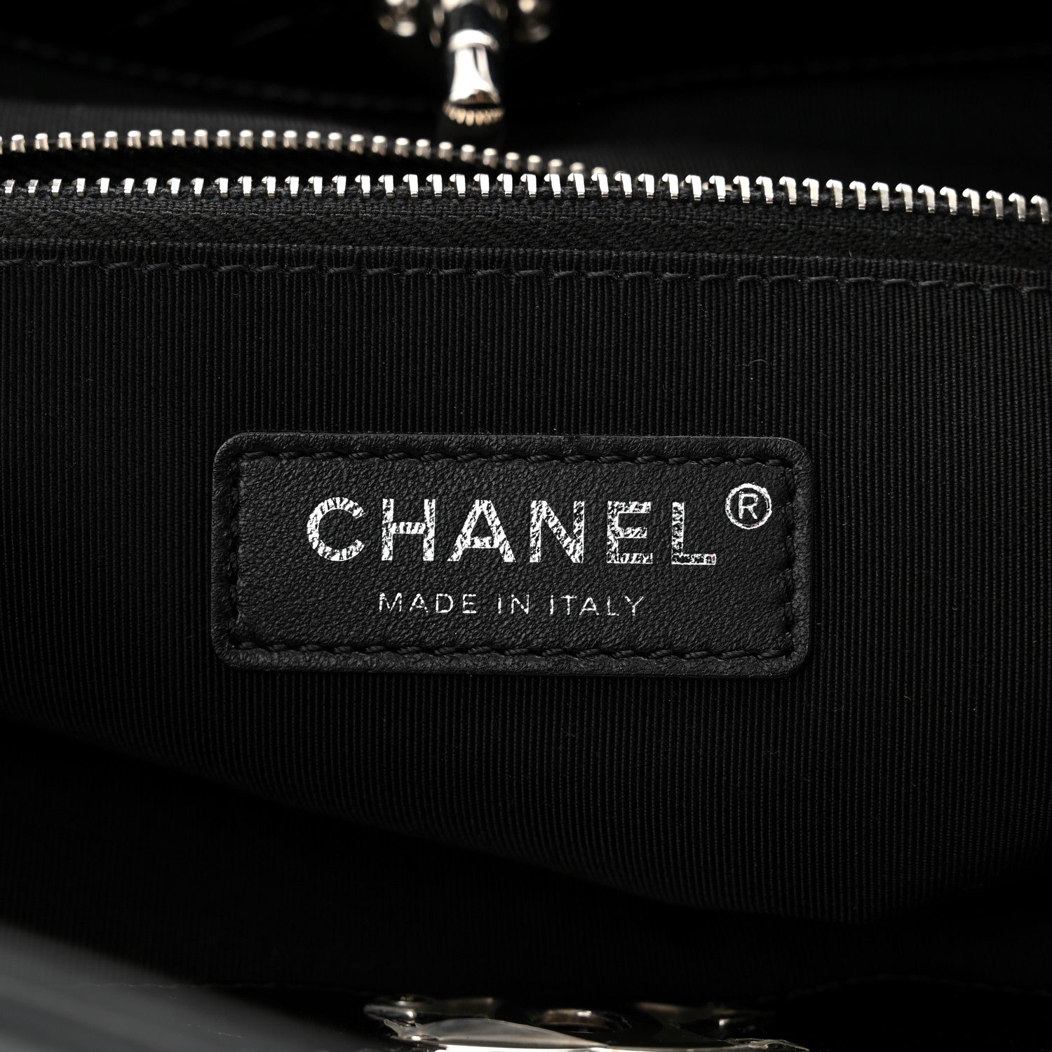 Chanel Glazed Calfskin Chevron Stitched Large 31 Shopping Bag Black Multicolor 5 of 9