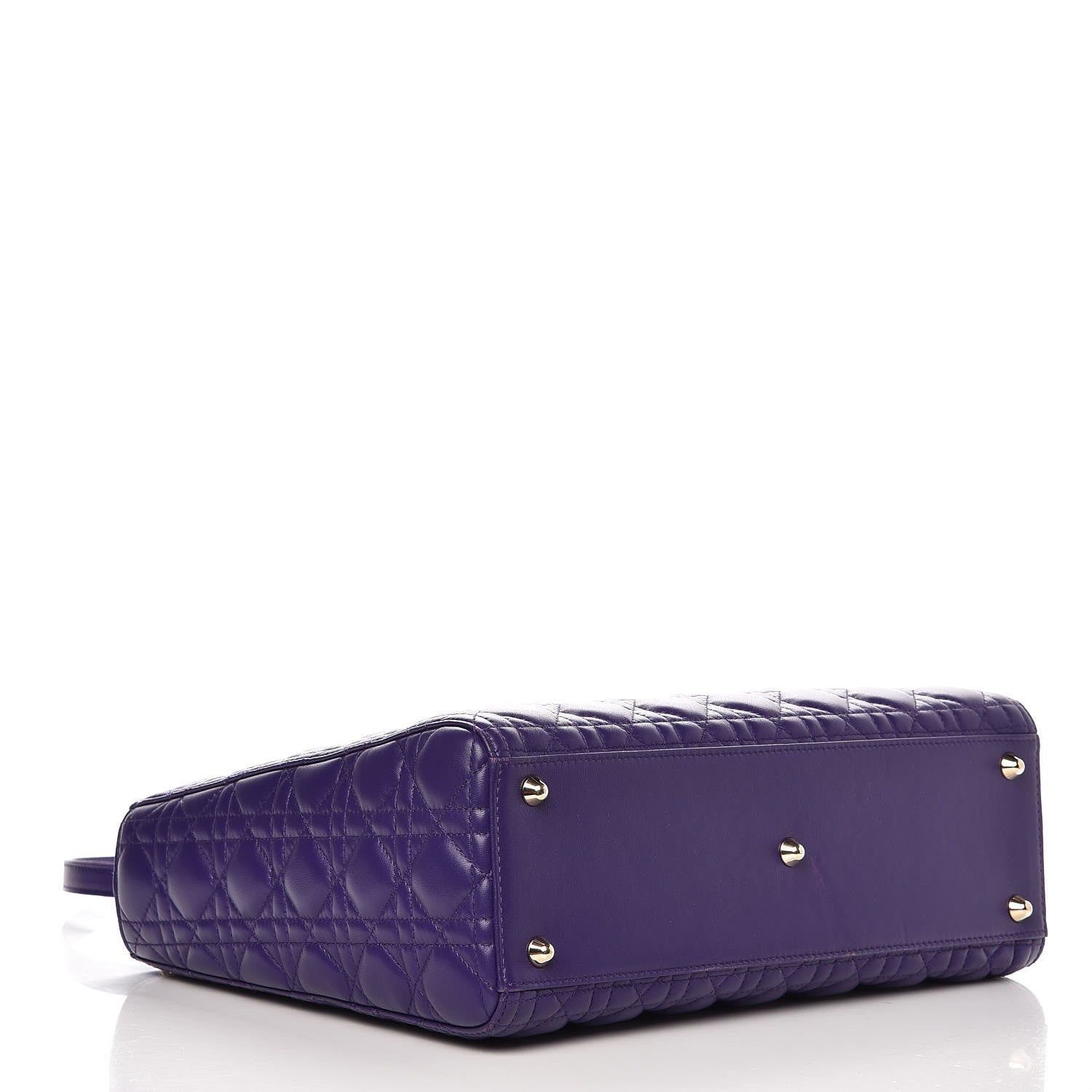 Christian Dior Lambskin Cannage Large Lady Dior Purple 4 of 13