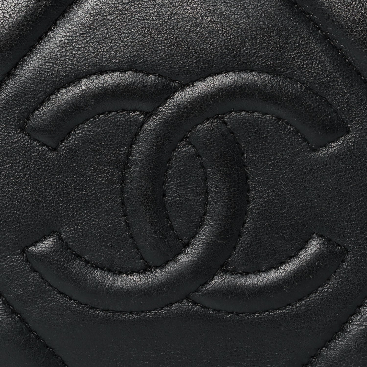 Chanel Lambskin Quilted Small Diamond CC Camera Case Black 8 of 14