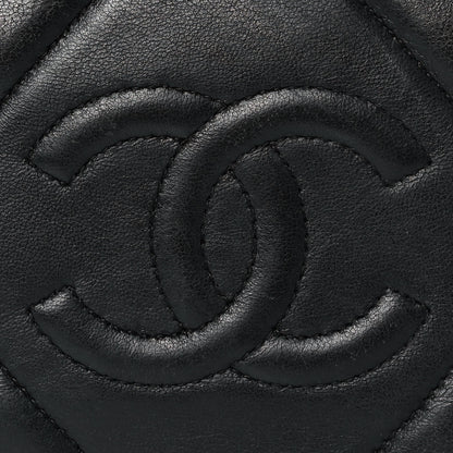 Chanel Lambskin Quilted Small Diamond CC Camera Case Black 8 of 14