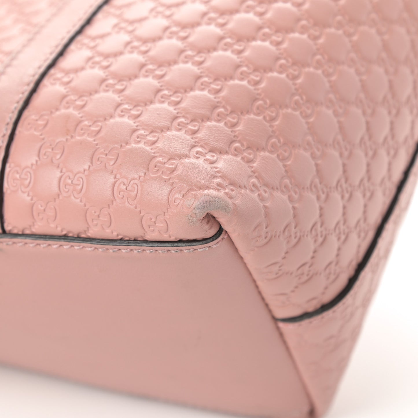 Soft Microguccissima Small Zippered Satchel Soft Pink