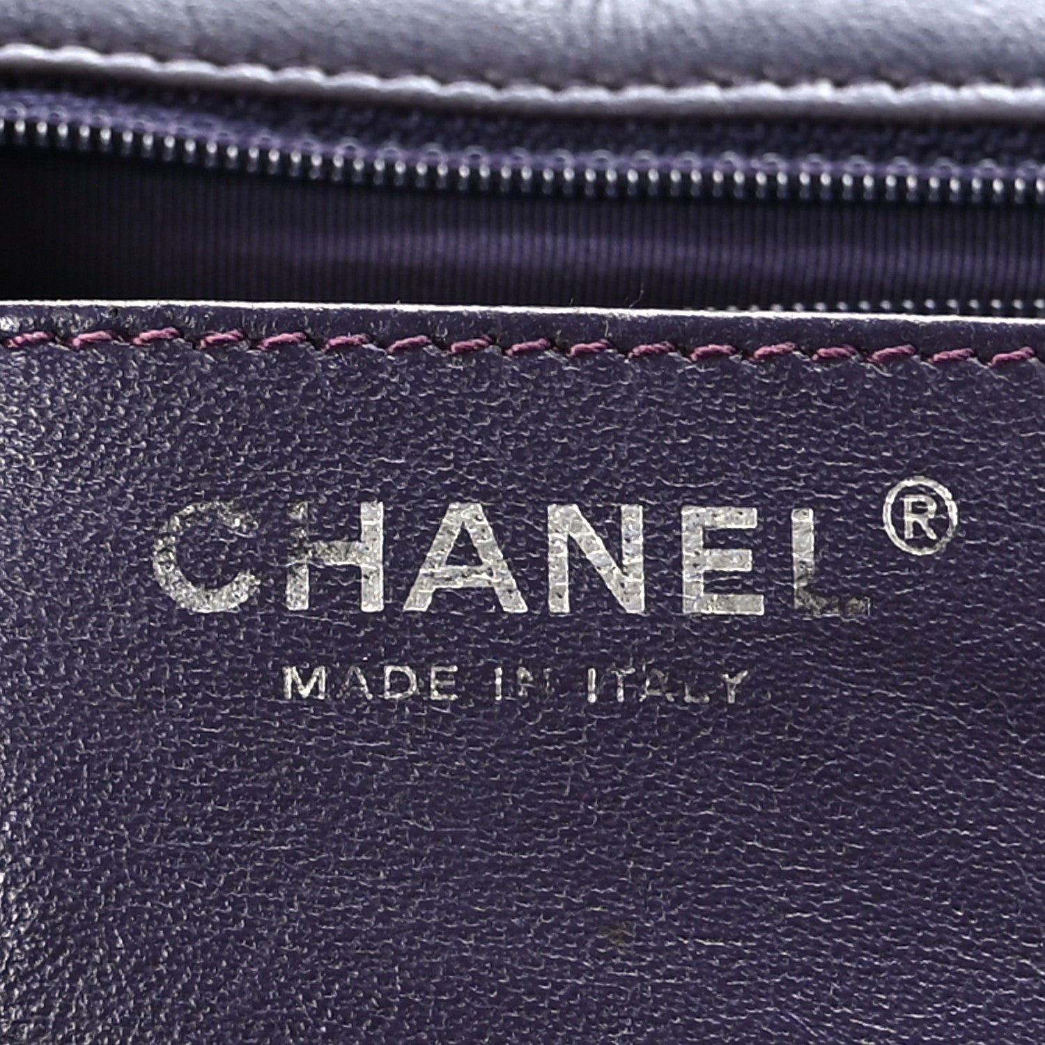 Chanel Patent Quilted Jumbo Single Flap Dark Purple 6 of 9