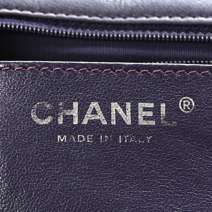 Chanel Patent Quilted Jumbo Single Flap Dark Purple 6 of 9