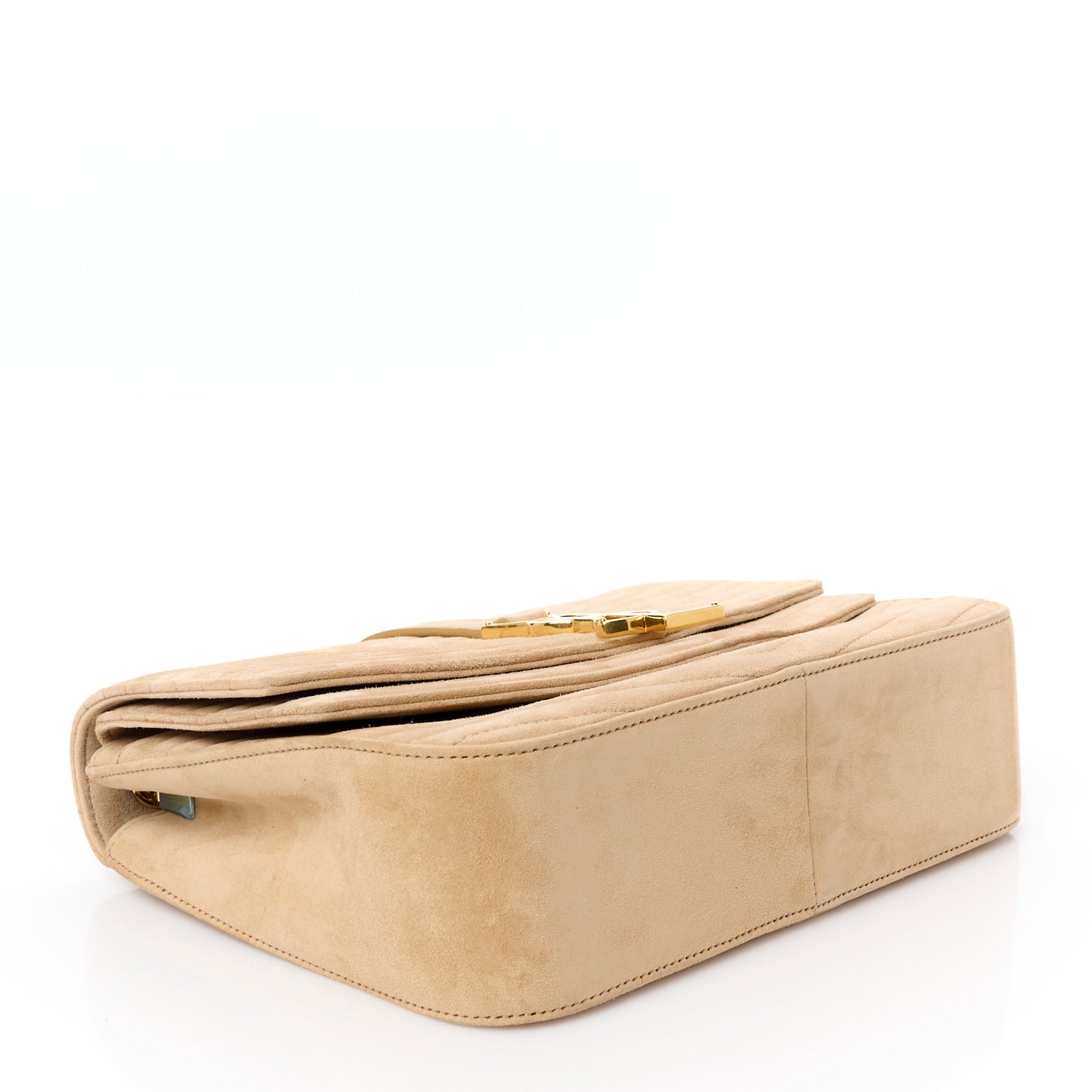 Suede Matelasse Chevron Monogram Medium Sulpice Beige