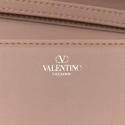 Valentino Garavani Calfskin Enamel Vlogo Loco Shoulder Bag Rose Cannelle 6 of 11