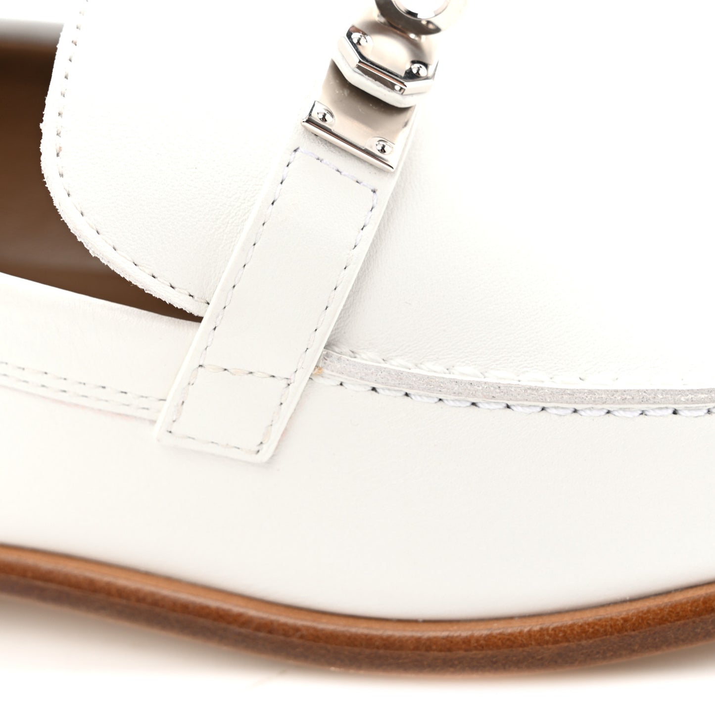 Calfskin Womens Destin Loafers 36 White