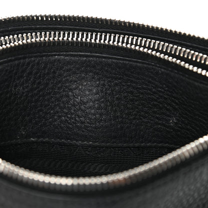 Prada Vitello Daino Double Zip Crossbody Bag Black 11 of 12