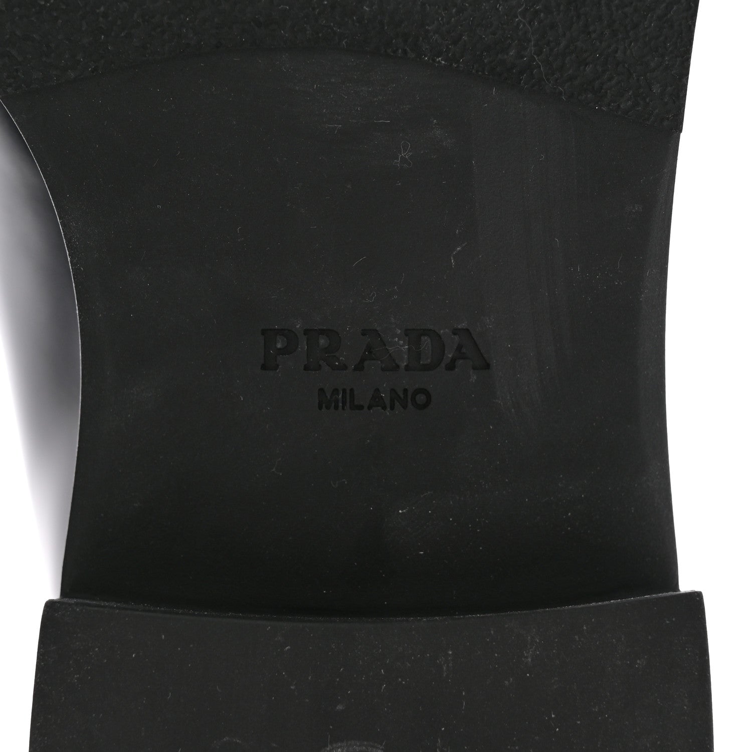 Prada Spazzolato Metal Triangle Logo 50mm Loafers 40 Black 6 of 18