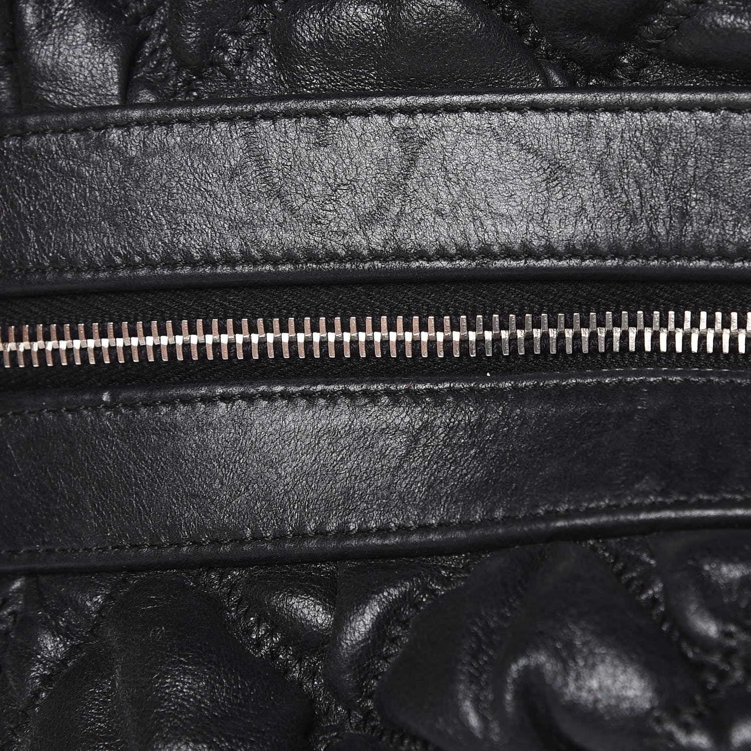 Chanel Lambskin Bubble Quilt Bowler Black 7 of 15