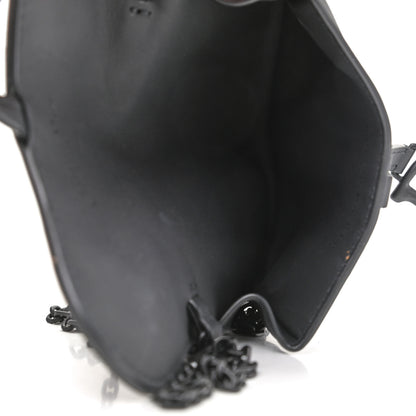 Christian Dior Ultra Matte Calfskin Nano Saddle Chain Pouch Black 5 of 7