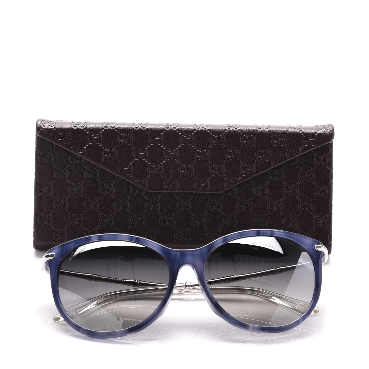 Bamboo Cat Eye GG 3771/F/S Sunglasses Silver