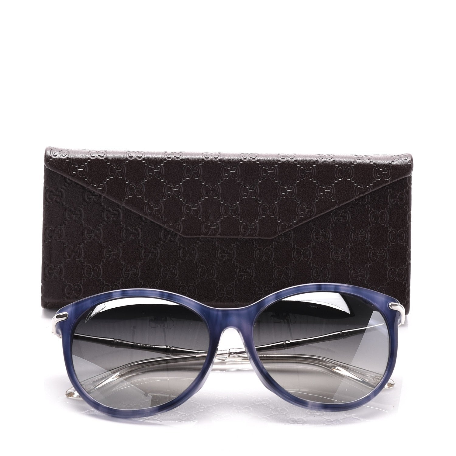 Gucci Bamboo Cat Eye GG 3771/F/S Sunglasses Silver 7 of 7