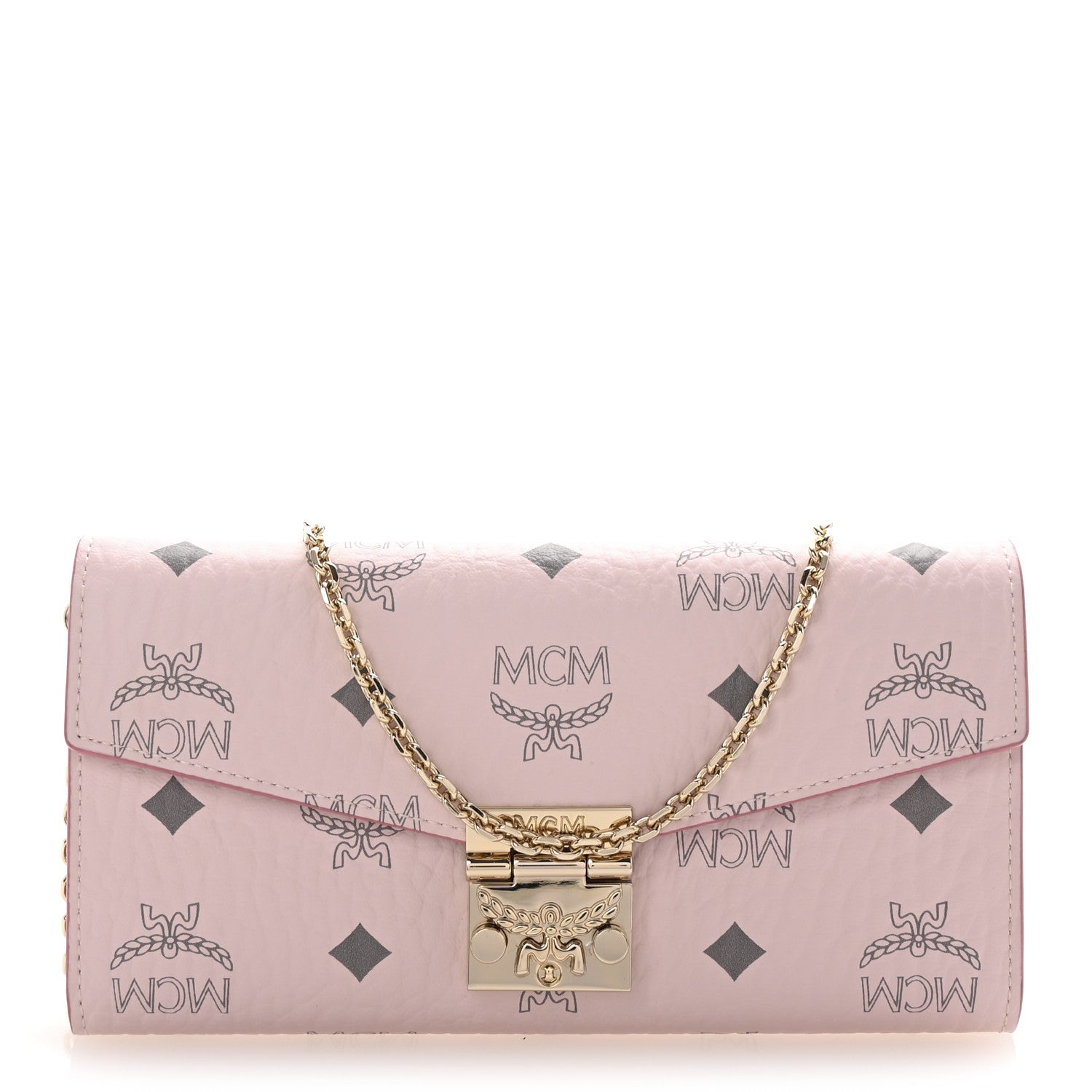 MCM Visetos Large Patricia Wallet On Chain Soft Pink 1 of 10