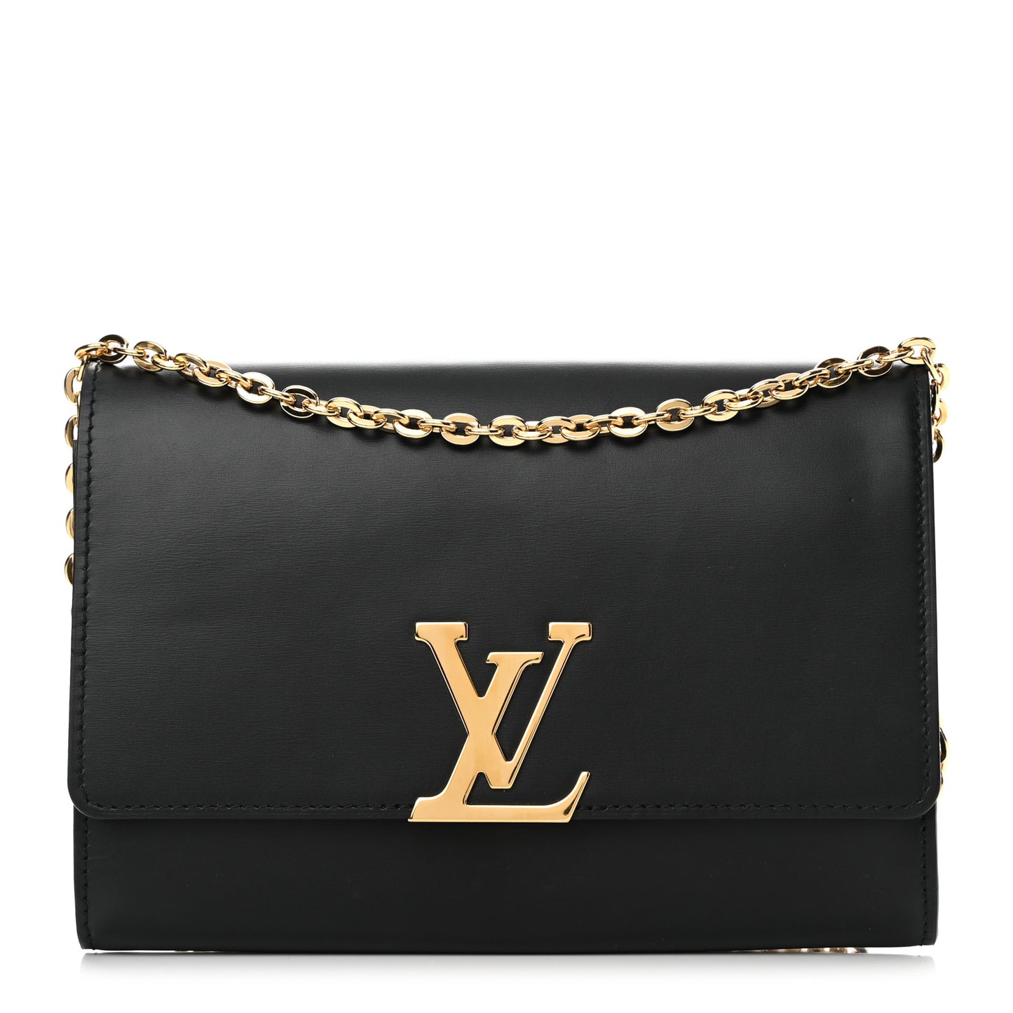 Calfskin Chain Louise GM NM Black