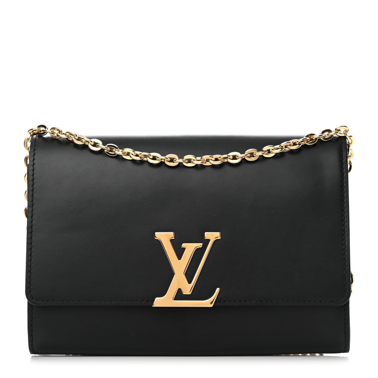 Louis Vuitton Calfskin Chain Louise GM NM Black 1 of 12