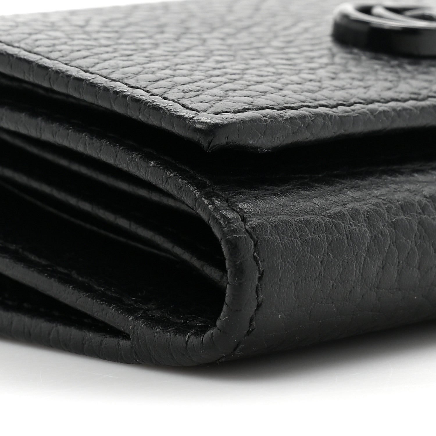 Gucci Dollar Calfskin Enamel Monochrome Medium GG Marmont Wallet 11 of 12