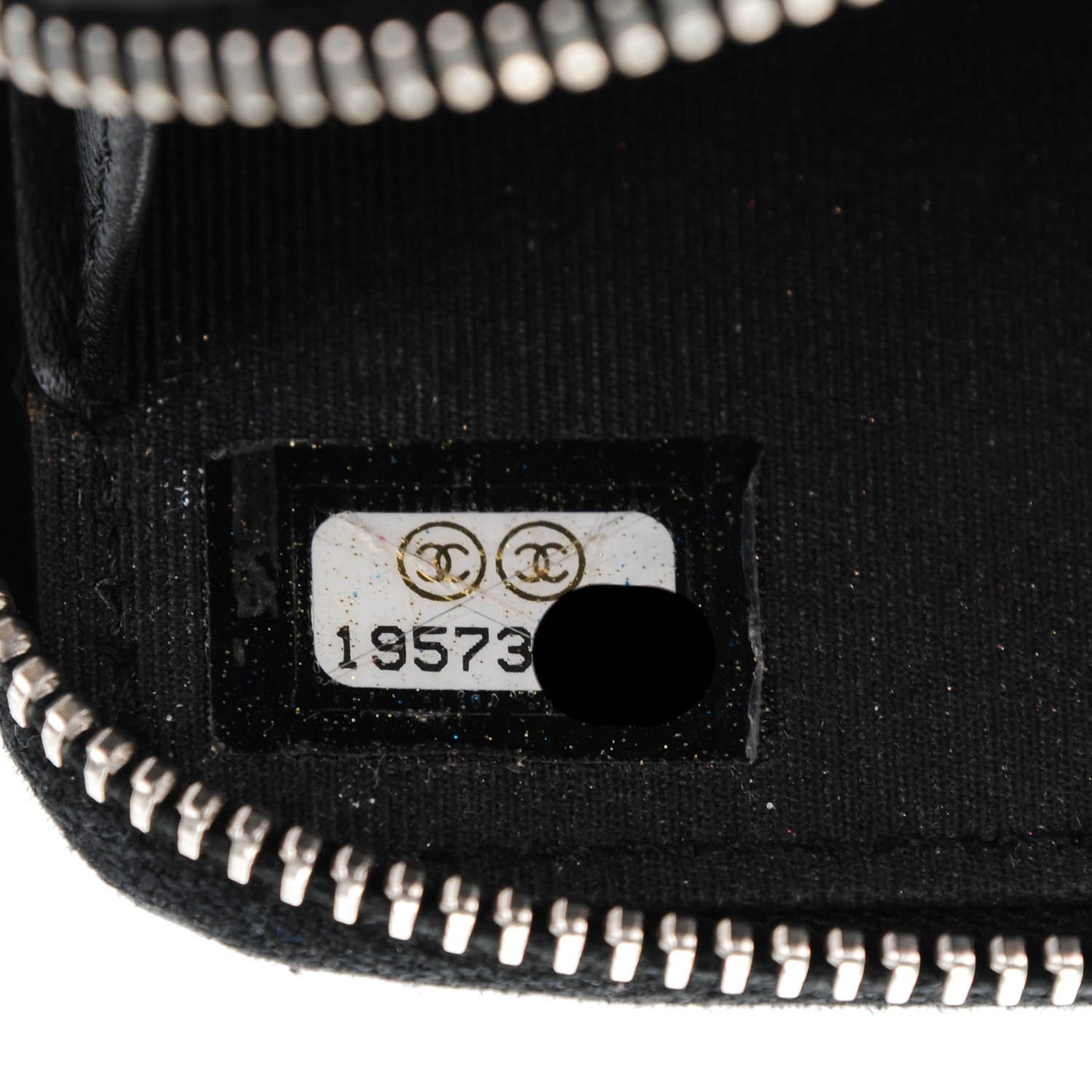 Patent Quilted Small Triple Zipper Wallet Black