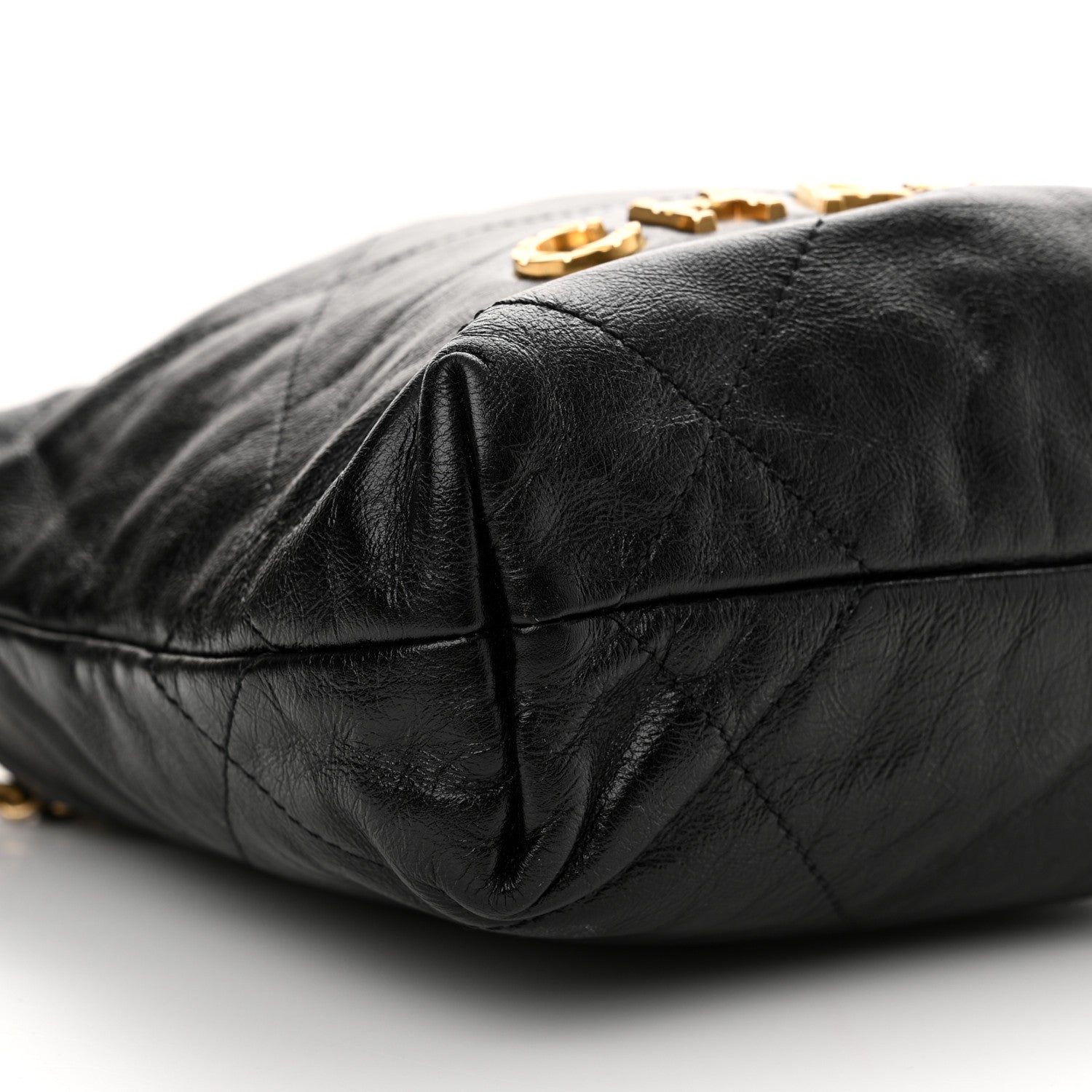 Chanel Shiny Crumpled Calfskin Quilted Pearl Mini Chanel 22 Black 9 of 10