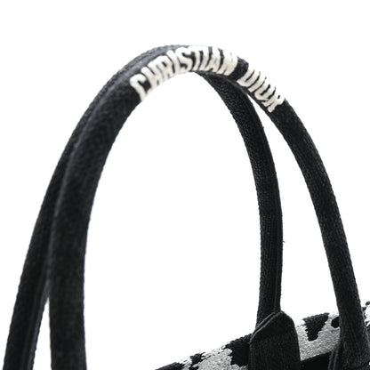 Christian Dior Canvas Embroidered Medium Paris Book Tote Black White 12 of 12