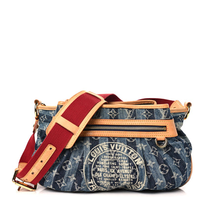 Louis Vuitton Denim Raye Porte Epaule MM 1 of 8