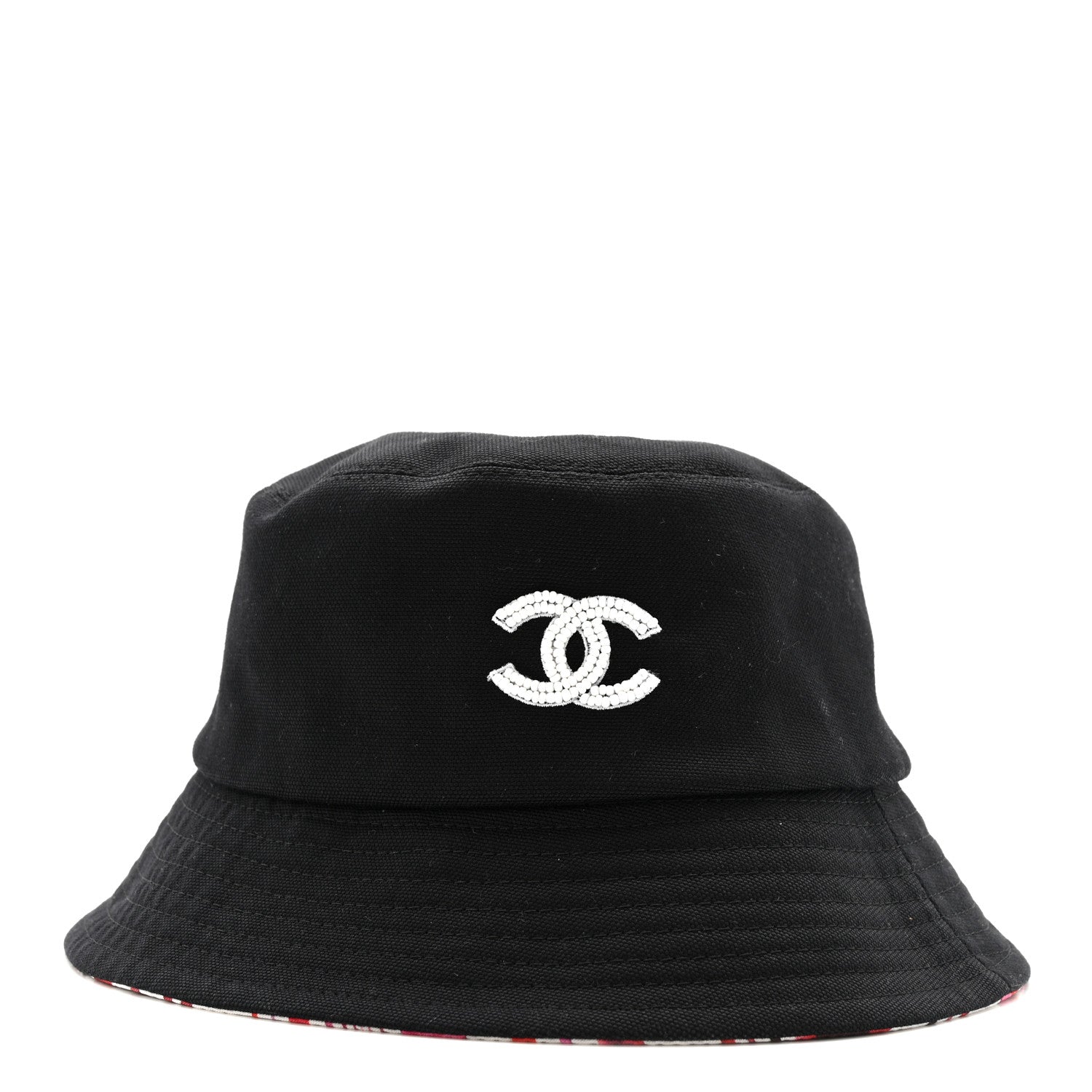 Chanel Cotton Pearl CC Bucket Hat S Black 3 of 11