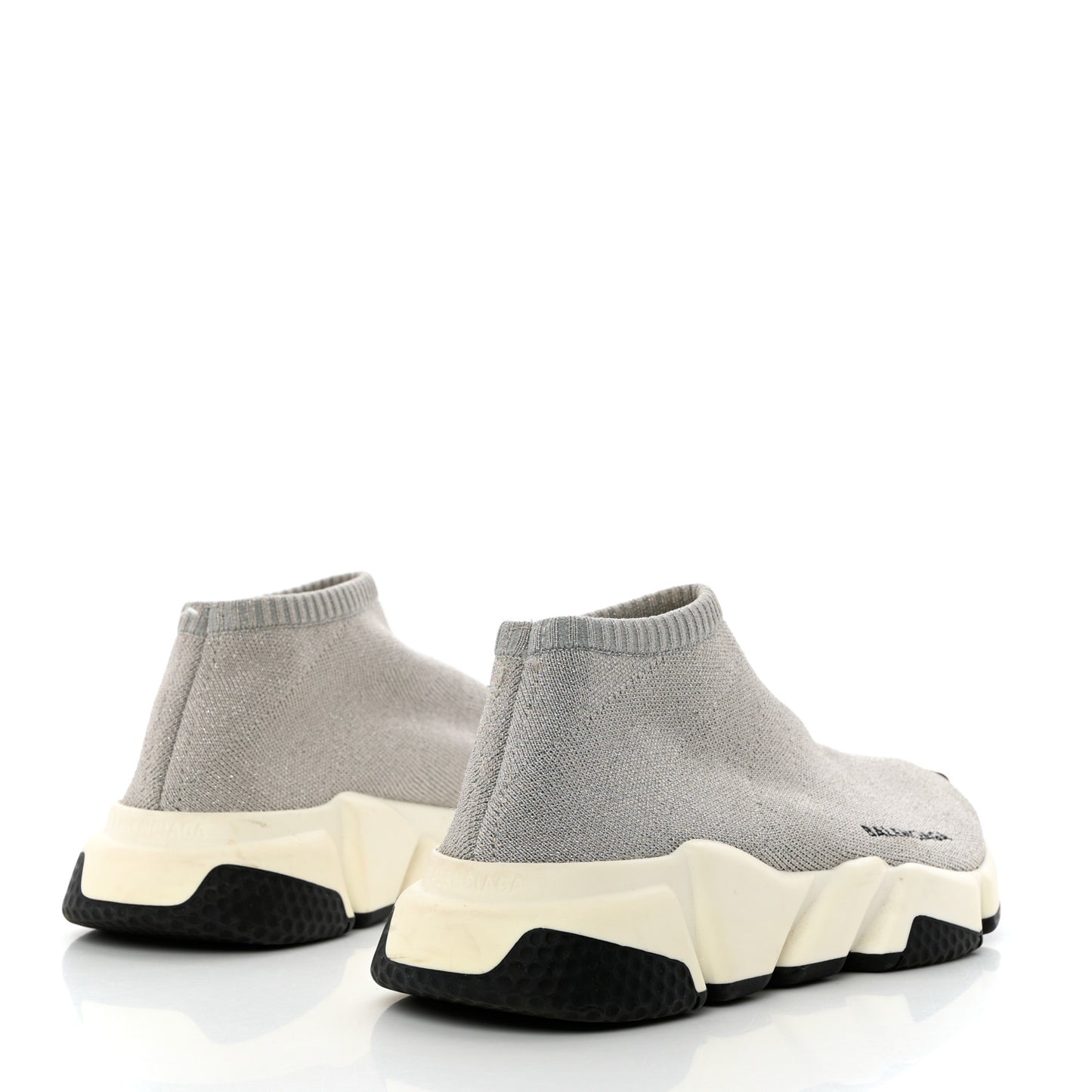 Sweatshirt Knit Bi-Color Sole Womens Speed Sneakers 38 Grey White Black