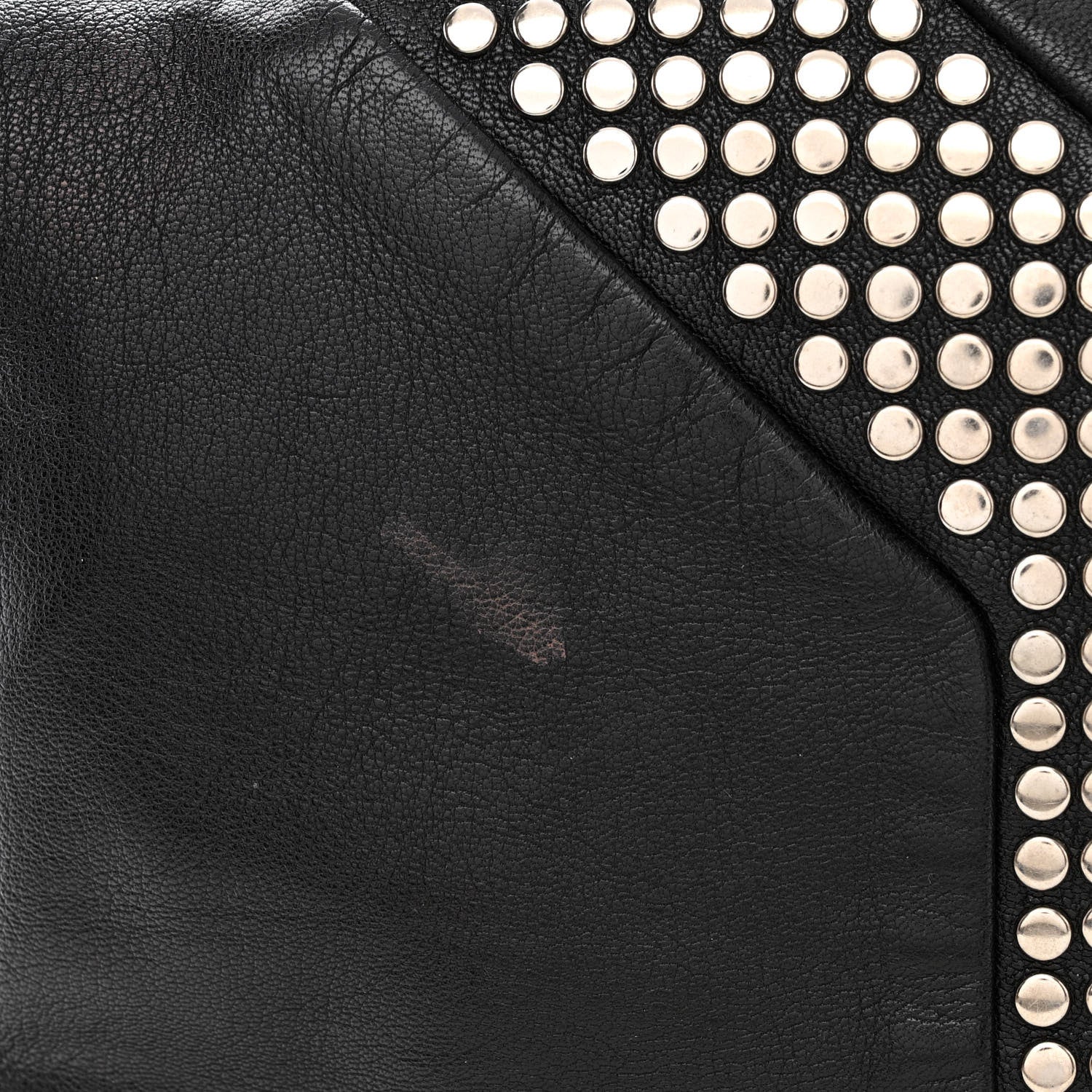 Saint Laurent Calfskin Studded Easy Sac Black 12 of 20