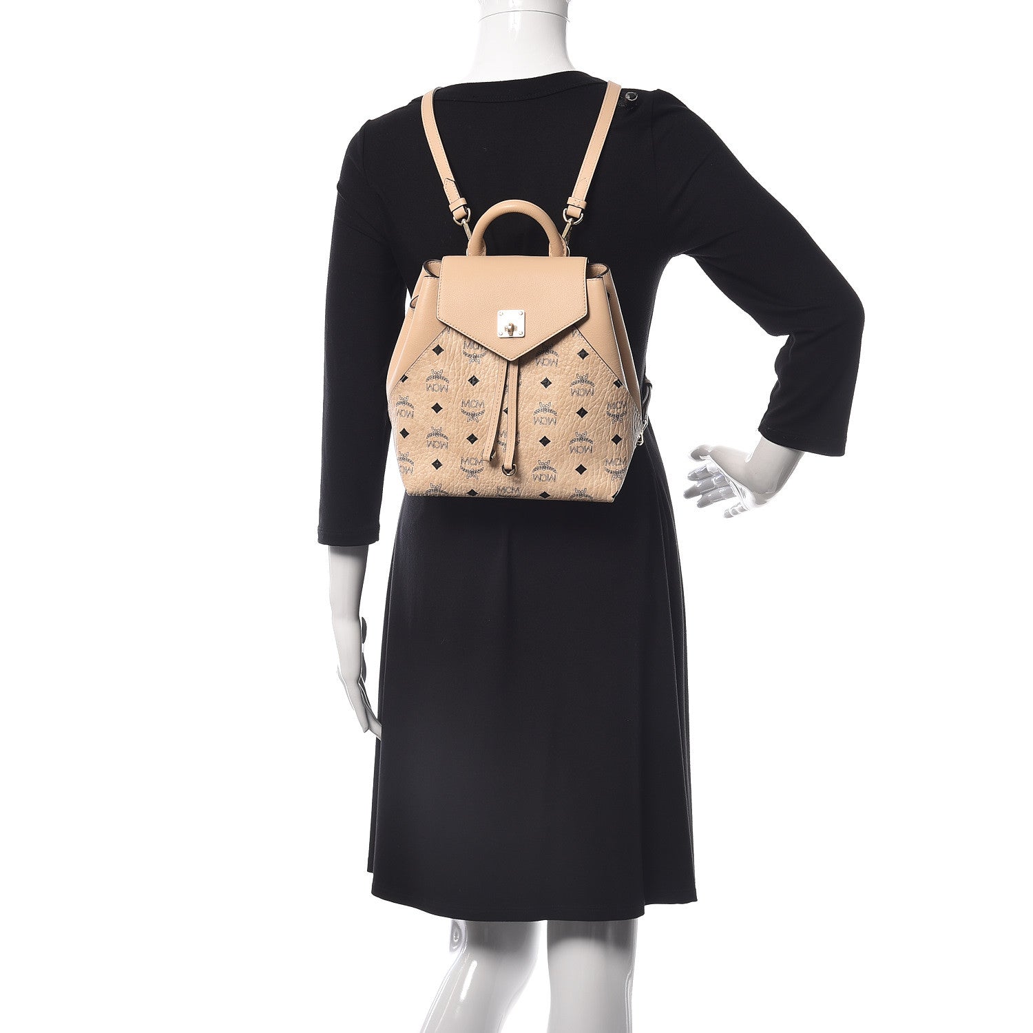 MCM Visetos Small Essential Backpack Beige 2 of 11