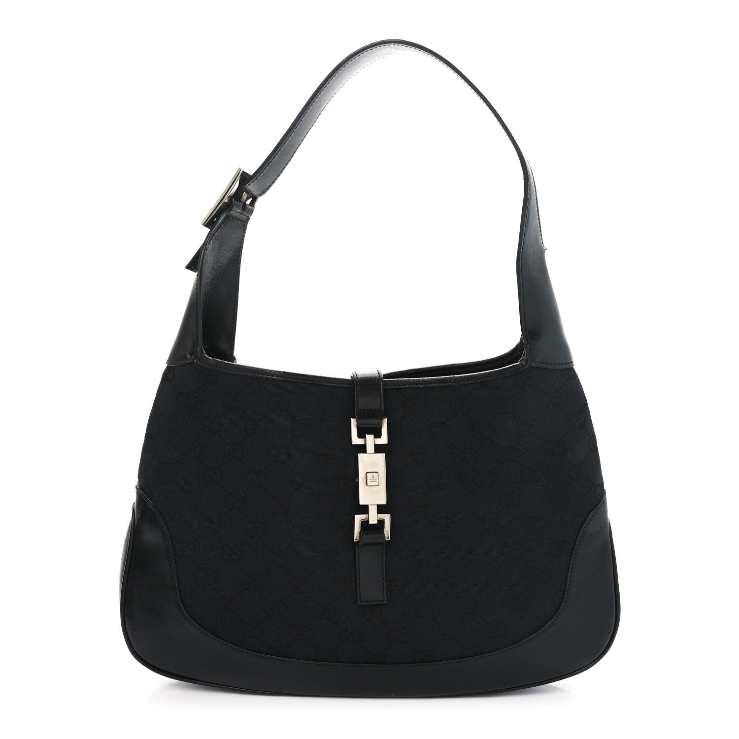 Gucci Monogram Small Jackie O Hobo Black 1 of 12